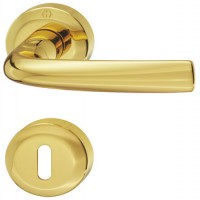 Door handle set, brass, Hoppe, Cannes M145/23KV/23KVS