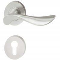 Door handle set, residential areas, stainless steel, Startec, LDH 2180, rose